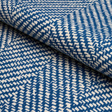 Schumacher Chevron D'Ete Indoor/Outdoor Blue Fabric