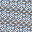 Schumacher Abelino Blue & Brown Fabric
