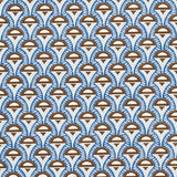 Schumacher Abelino Blue & Brown Fabric