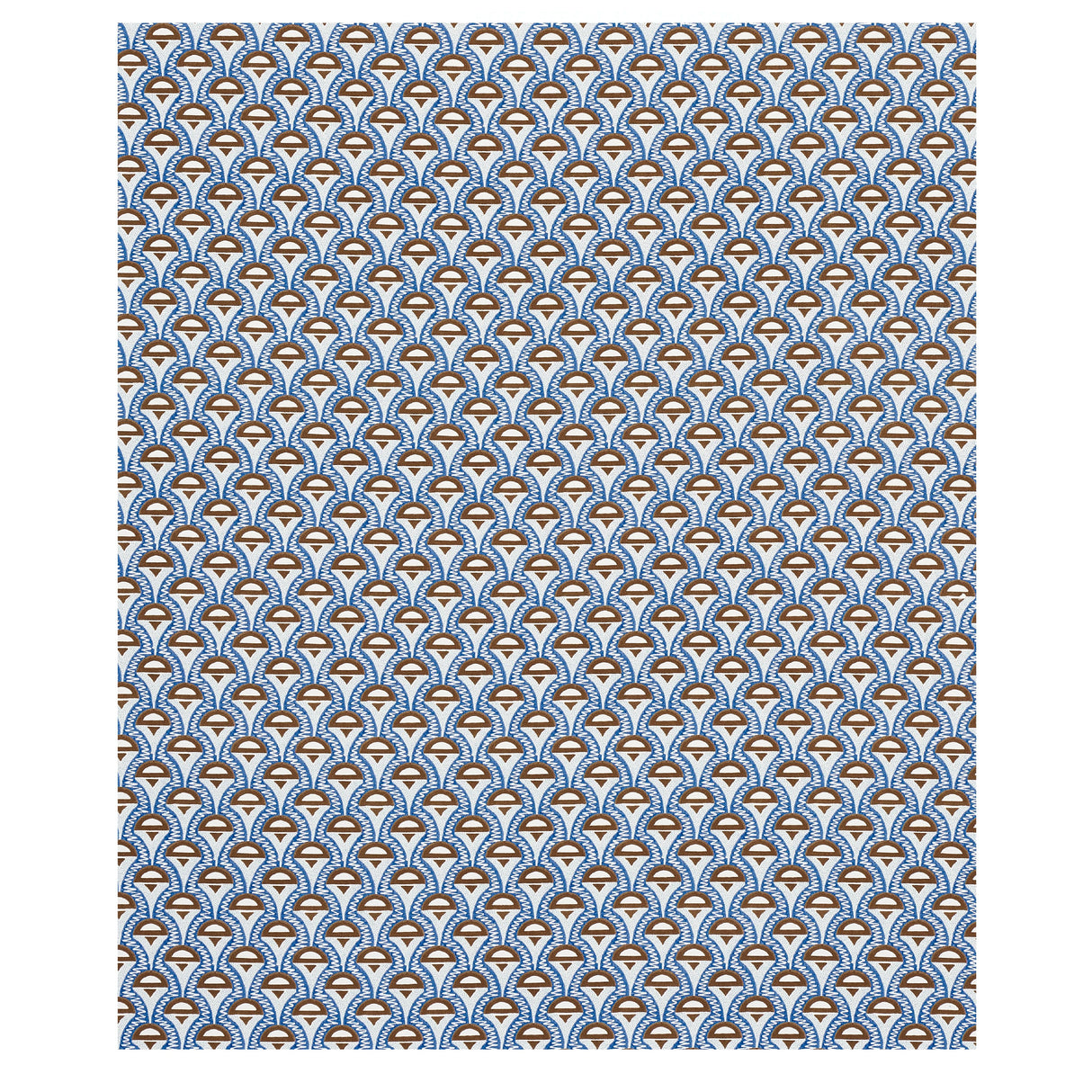 Schumacher Abelino Blue & Brown Fabric