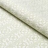 Schumacher Sunda Hand Blocked Print Sage Fabric