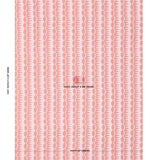 Schumacher Dagger Stripe Red On Pink Fabric