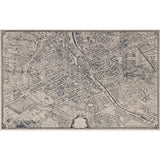 Schumacher La Cite Panel Set Ebony On Cream Wallpaper