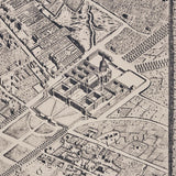 Schumacher La Cite Panel Set Ebony On Cream Wallpaper