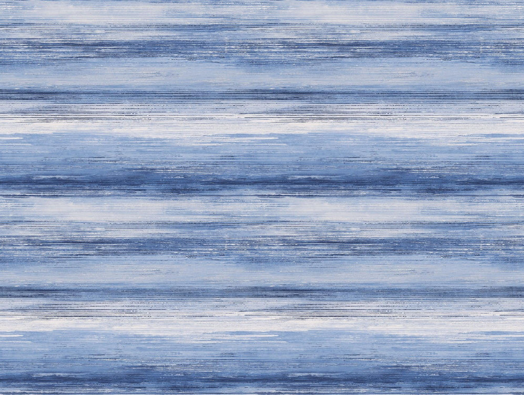 Seabrook Sunset Stripes Fabric Blue Fabric