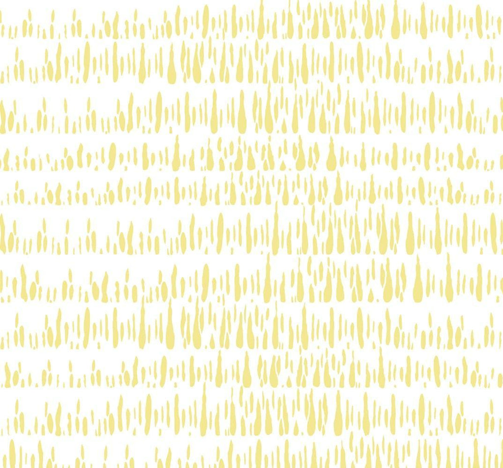 Seabrook Brush Marks Fabric Buttercup and White Fabric