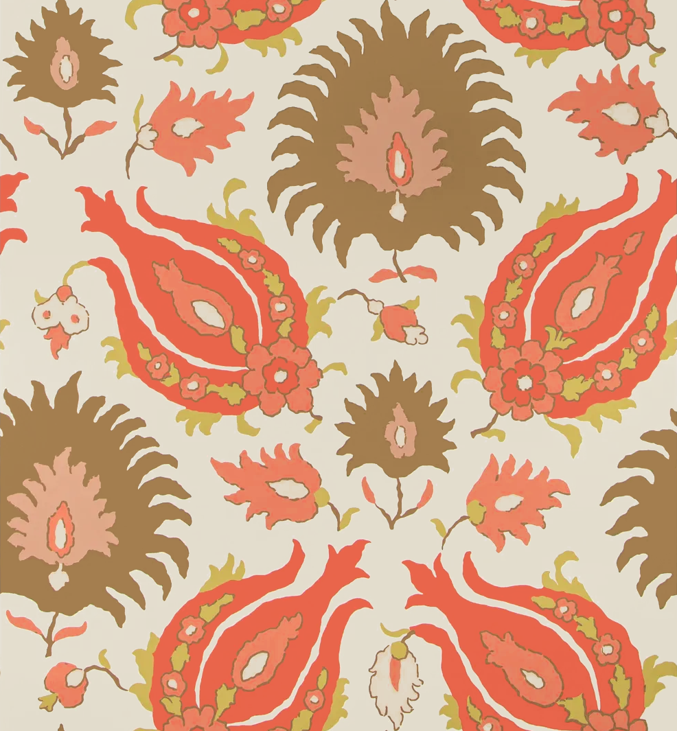 Brunschwig & Fils KASHMIRI BLUSH/TOAST Wallpaper