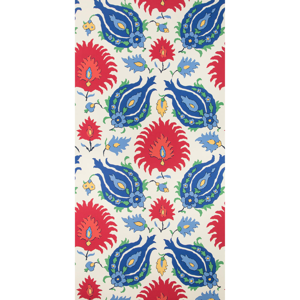 Brunschwig & Fils KASHMIRI BLUE/RED Wallpaper