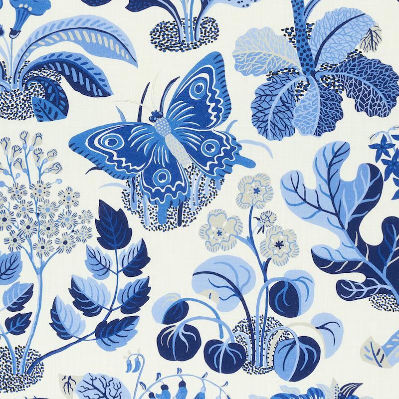 Schumacher Exotic Butterfly Indoor/Outdoor Marine Fabric