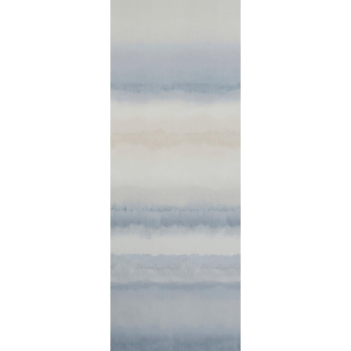 Schumacher Orissa Panel Blue & Natural Wallpaper