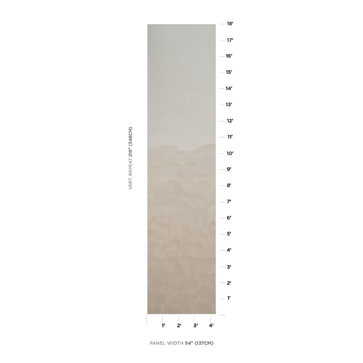 Schumacher Kobai Panel Neutral Wallpaper