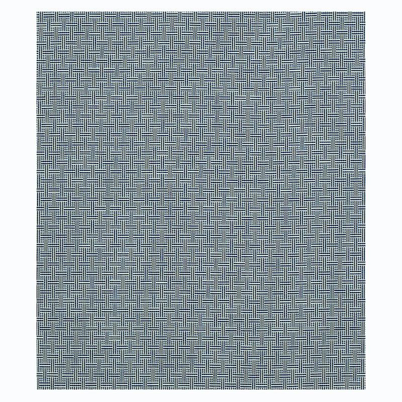Schumacher Brickell Indoor/Outdoor Navy Fabric