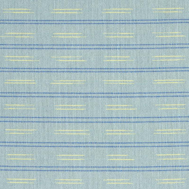 Schumacher Ainsley Stripe Indoor/Outdoor Sky Fabric