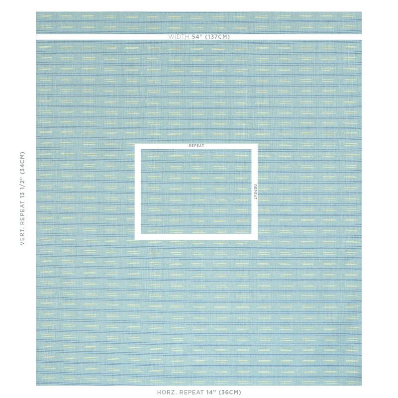 Schumacher Ainsley Stripe Indoor/Outdoor Sky Fabric