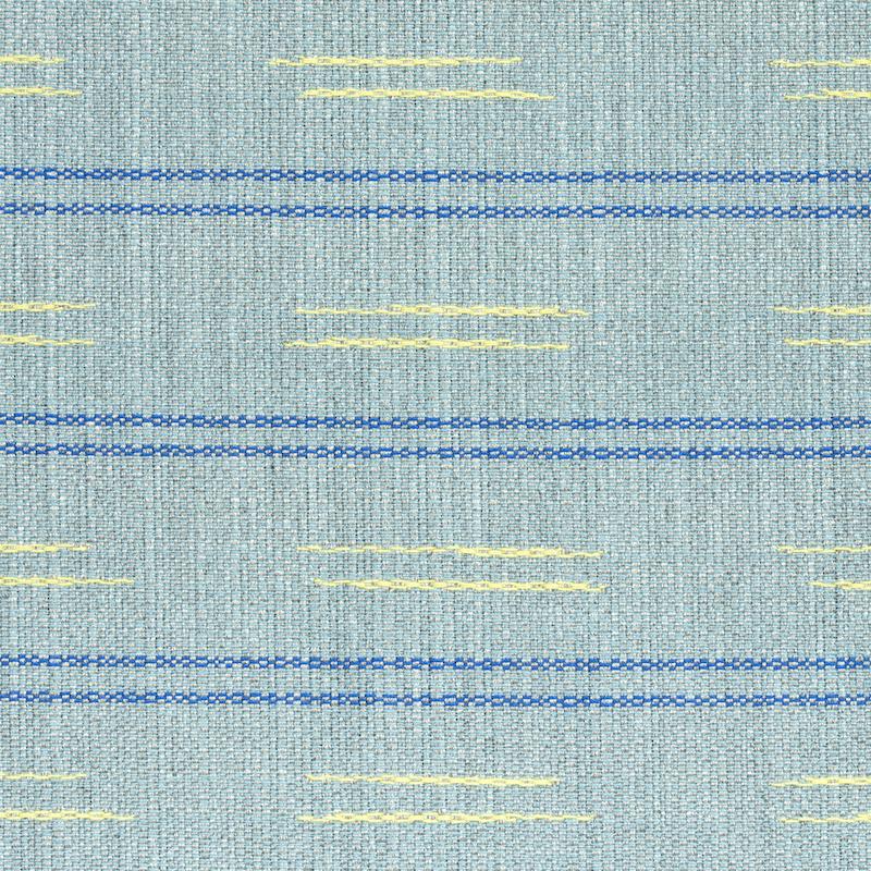 Schumacher Ainsley Stripe Indoor/Outdoor Sky Fabric