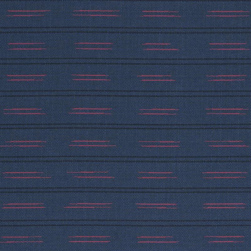 Schumacher Ainsley Stripe Indoor/Outdoor Navy Fabric