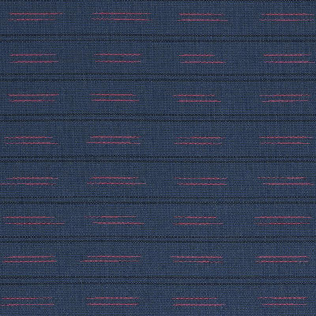 Schumacher Ainsley Stripe Indoor/Outdoor Navy Fabric