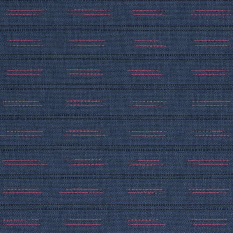 Schumacher Ainsley Stripe Indoor/Outdoor Navy Fabric