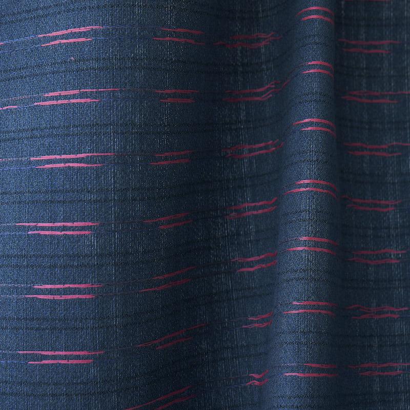 Schumacher Ainsley Stripe Indoor/Outdoor Navy Fabric