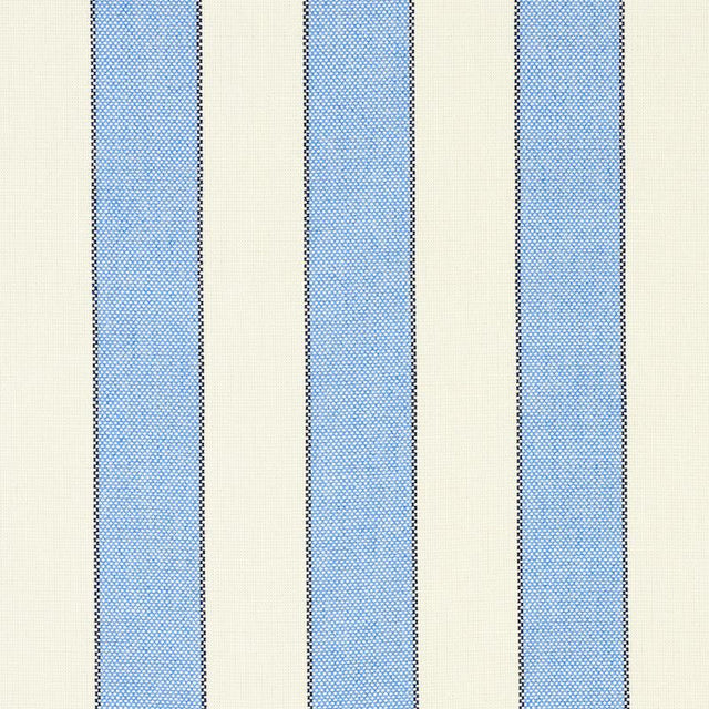 Schumacher Blumont Stripe Indoor/Outdoor Blue Fabric