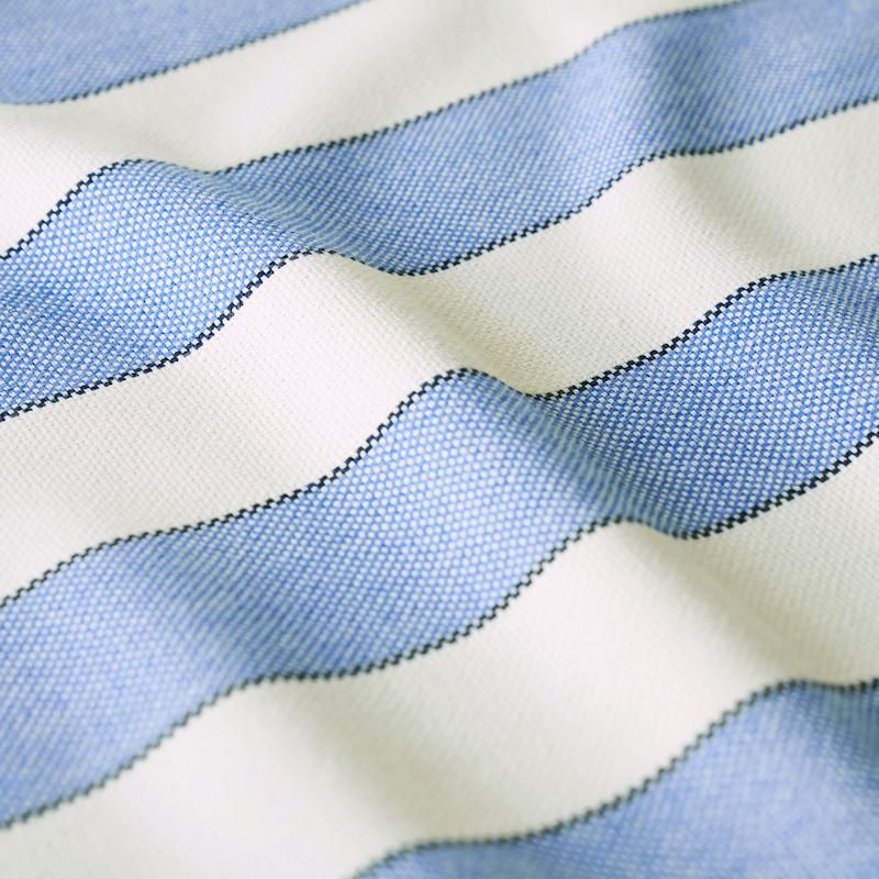 Schumacher Blumont Stripe Indoor/Outdoor Blue Fabric