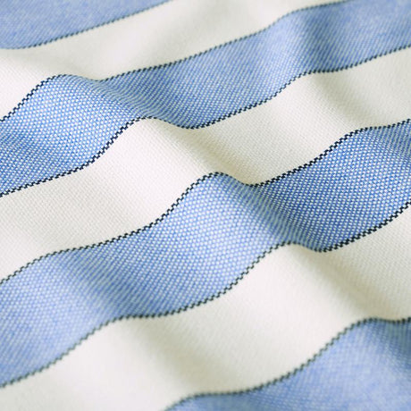 Schumacher Blumont Stripe Indoor/Outdoor Blue Fabric