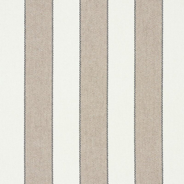 Schumacher Blumont Stripe Indoor/Outdoor Stone Fabric