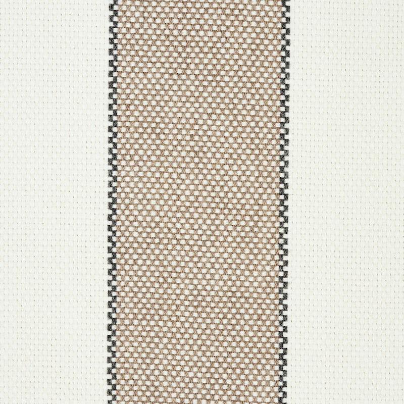 Schumacher Blumont Stripe Indoor/Outdoor Stone Fabric