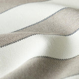 Schumacher Blumont Stripe Indoor/Outdoor Stone Fabric