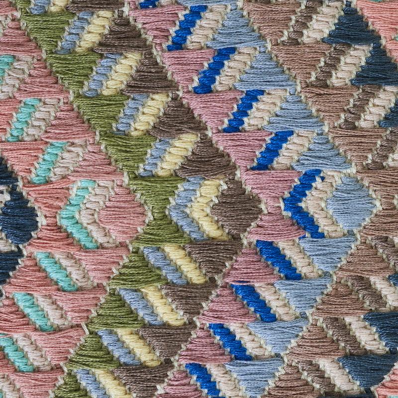 Schumacher Amates Hand Woven Brocade Chalked Fabric