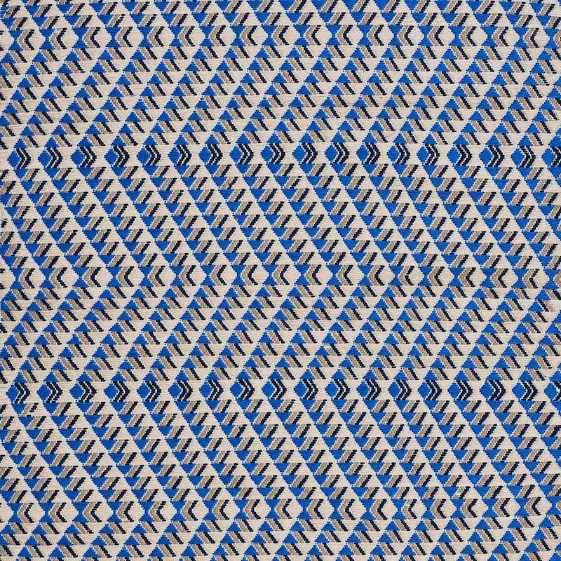 Schumacher Amates Hand Woven Brocade Ocean Fabric