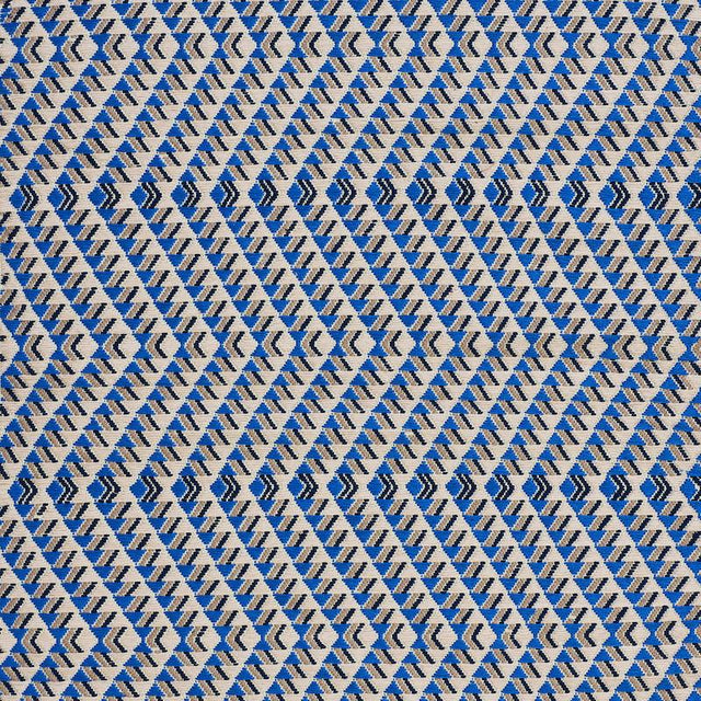 Schumacher Amates Hand Woven Brocade Ocean Fabric