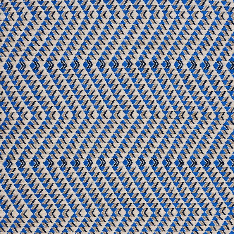 Schumacher Amates Hand Woven Brocade Ocean Fabric