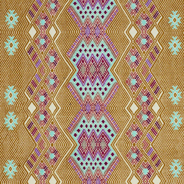 Schumacher Kaya Hand Woven Brocade Mostaza Fabric