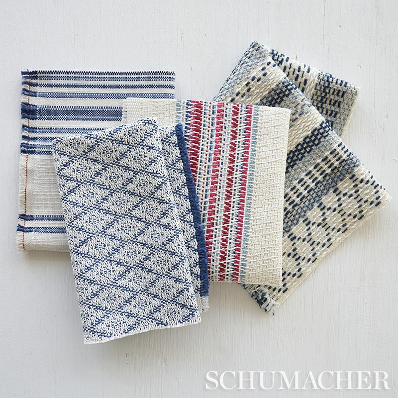 Schumacher Solana Stripe Indoor/Outdoor Navy Fabric