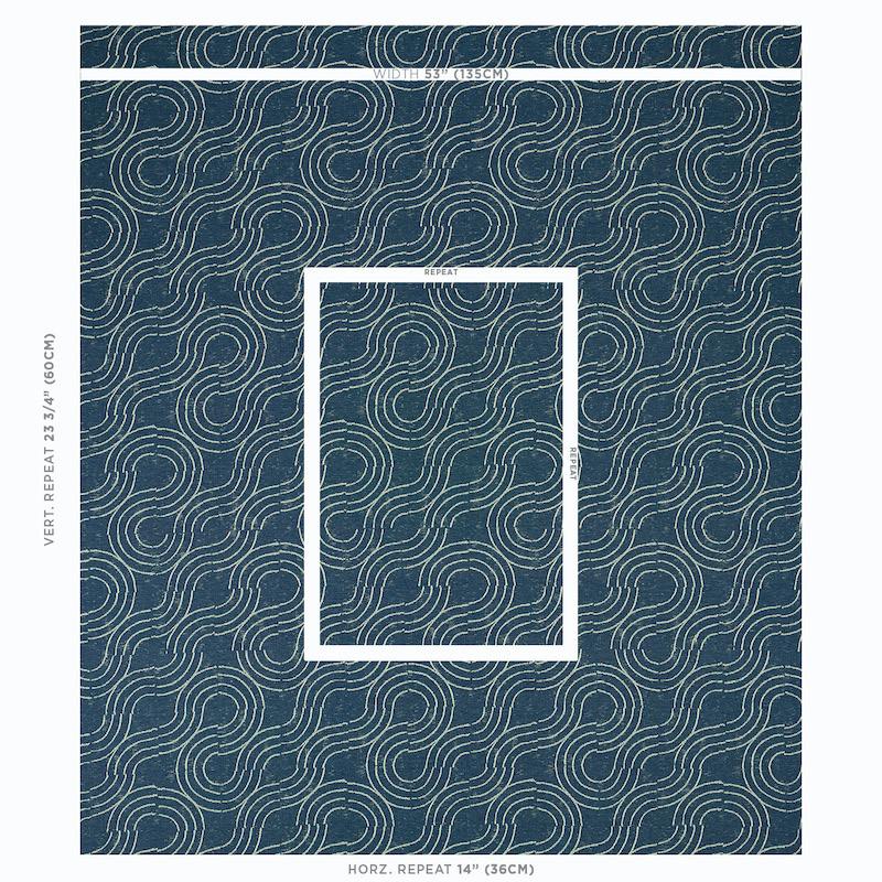 Schumacher Alma Indoor/Outdoor Denim Fabric