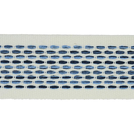 Schumacher Portola Tape Indoor/Outdoor Blue Trim