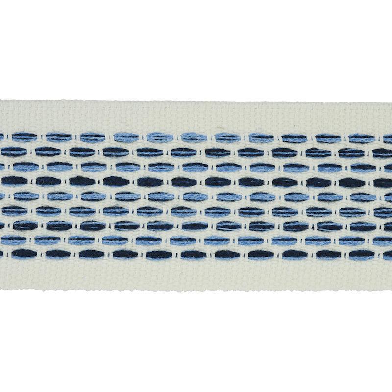 Schumacher Portola Tape Indoor/Outdoor Blue Trim