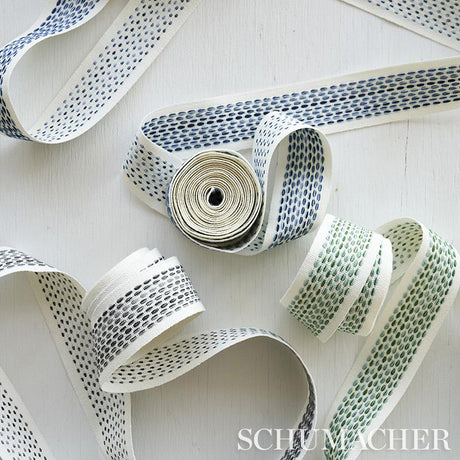 Schumacher Portola Tape Indoor/Outdoor Blue Trim