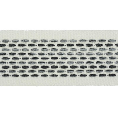 Schumacher Portola Tape Indoor/Outdoor Charcoal Trim