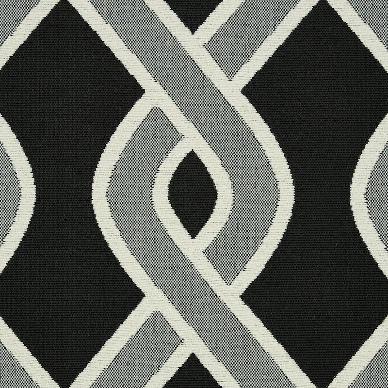 Schumacher Cleo Trellis Indoor/Outdoor Black Fabric