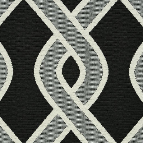 Schumacher Cleo Trellis Indoor/Outdoor Black Fabric