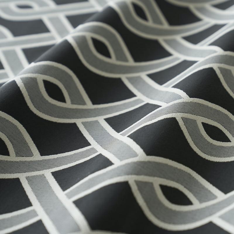 Schumacher Cleo Trellis Indoor/Outdoor Black Fabric