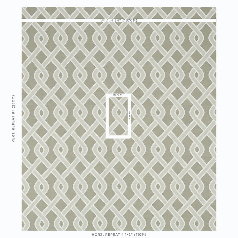 Schumacher Cleo Trellis Indoor/Outdoor Neutral Fabric