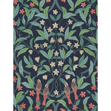 Cole & Son Jasmine & Serin Symphony Coral/Petrol/Ink Wallpaper