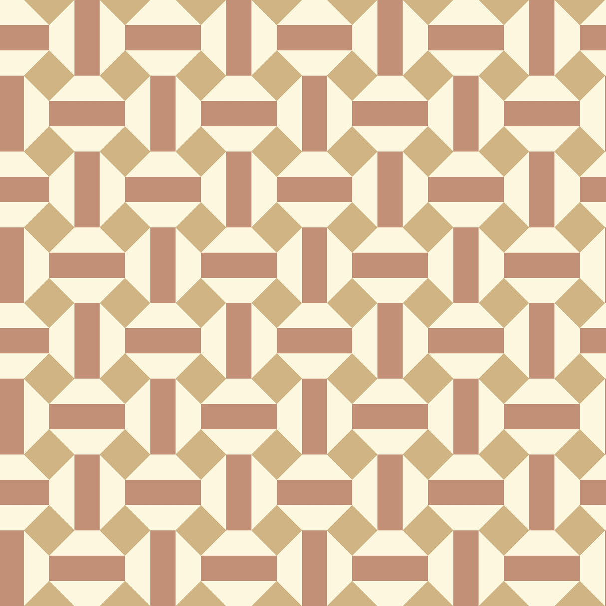 Cole & Son ALICATADO TERRACOTTA ON PARCHMENT Wallpaper