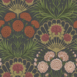 Cole & Son FLAMENCO FAN CERISE/DK TANGERINE/GOLD/BLK Wallpaper