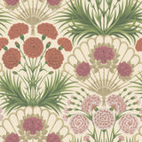 Cole & Son Flamenco Fan Fuchsia/Rouge/Metal Gld/Cream Wallpaper