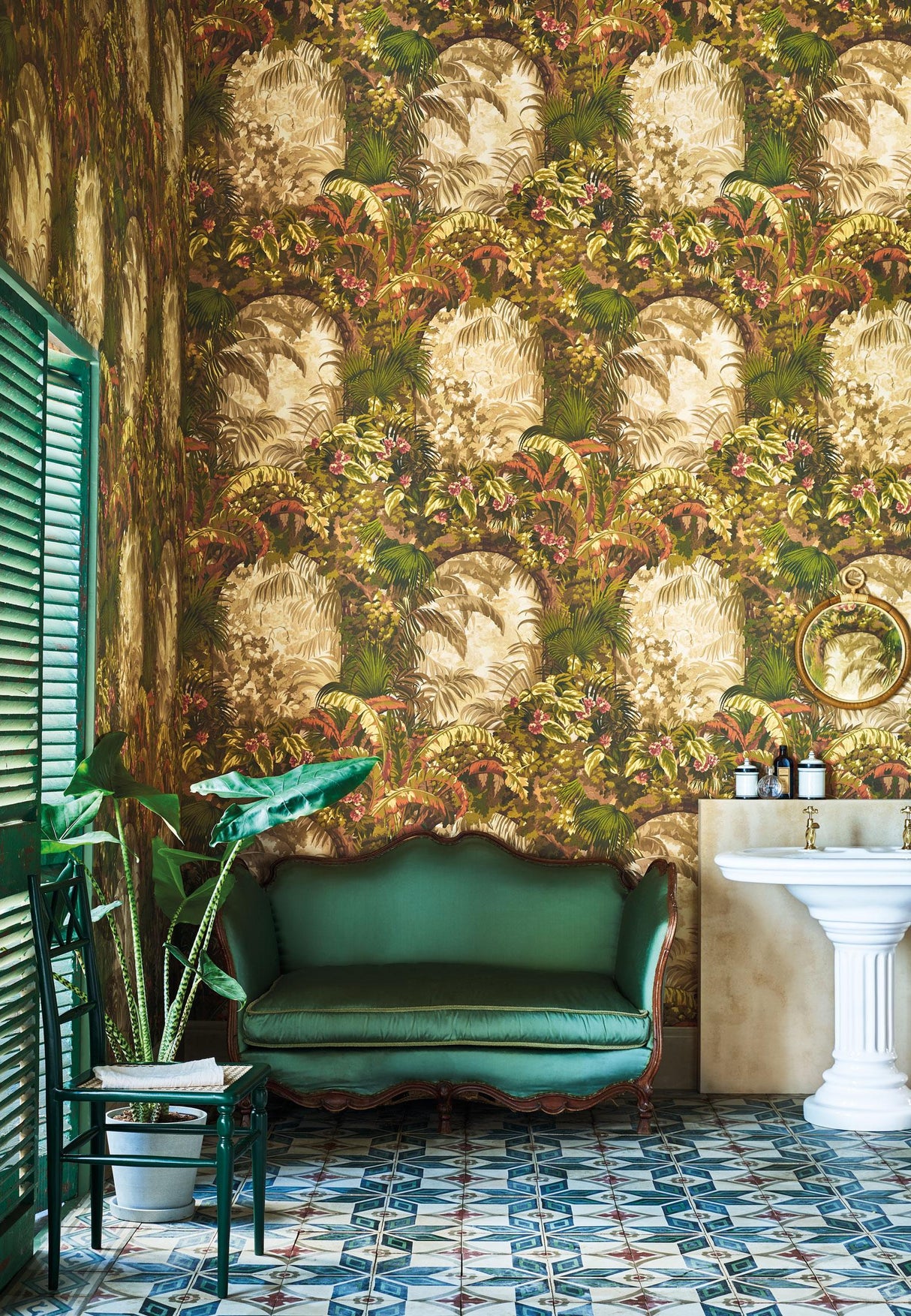 Cole & Son HISPALIS KHAKI MULTI Wallpaper