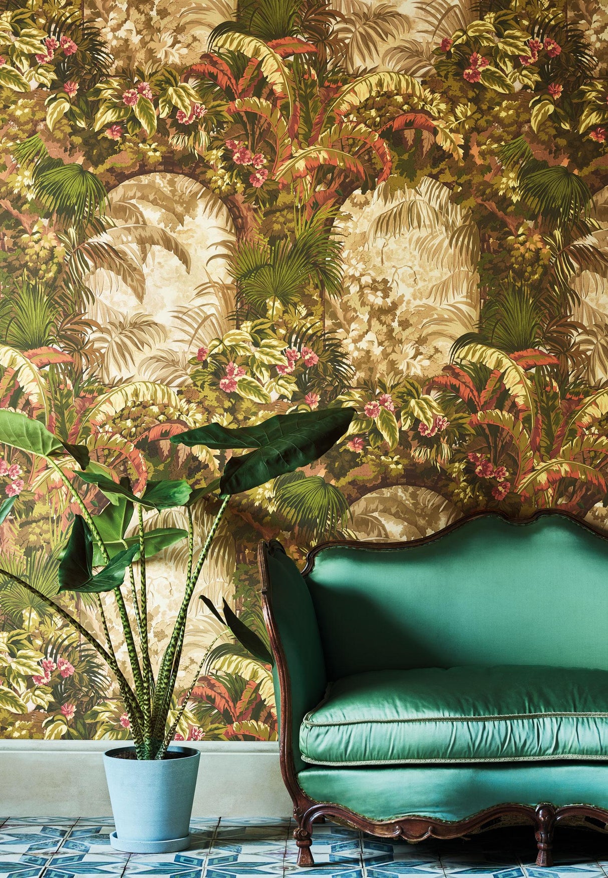 Cole & Son HISPALIS KHAKI MULTI Wallpaper